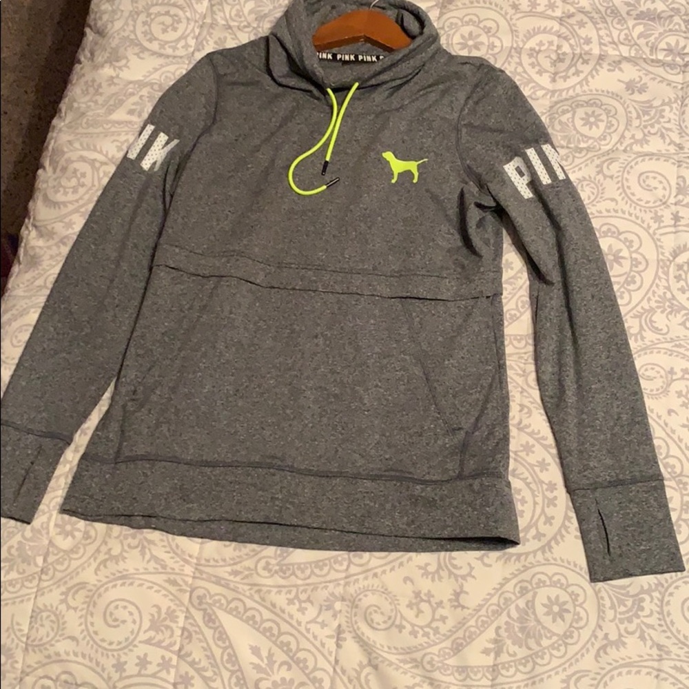 Grey Pink sweatshirt with neon details